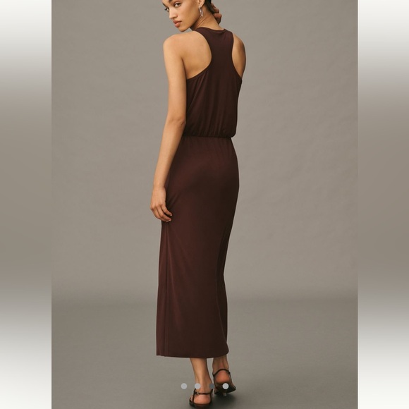 NWT Anthropologie DOLAN Sleeveless Draped Maxi Dress in Wine Size Large - Picture 2 of 16